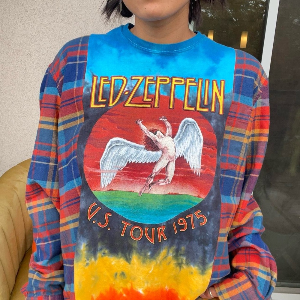 Led Zeppelin U.S. Tour 1975 Reworked Graphic Tee